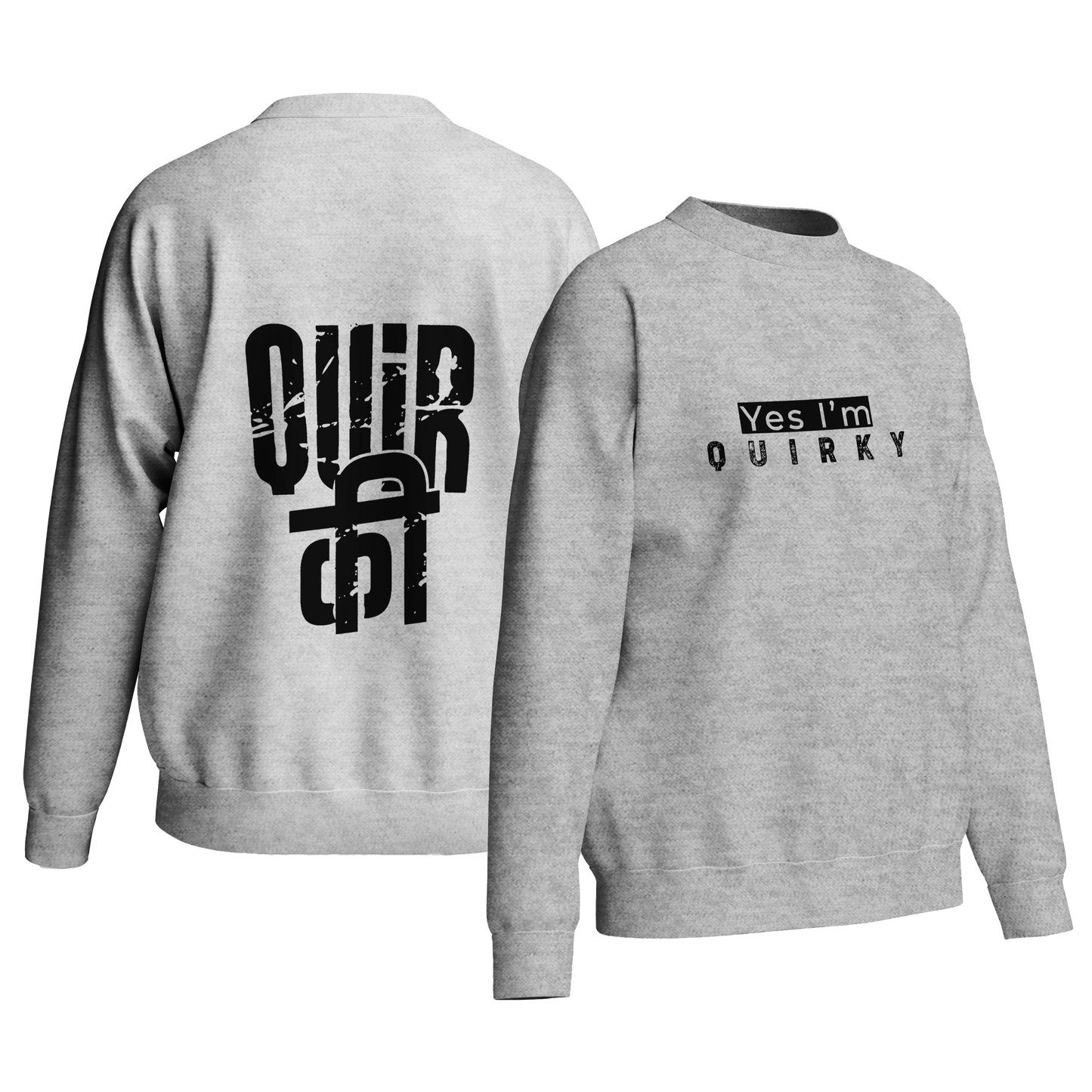 Quirky (White and Black) - Unisex Sweatshirt