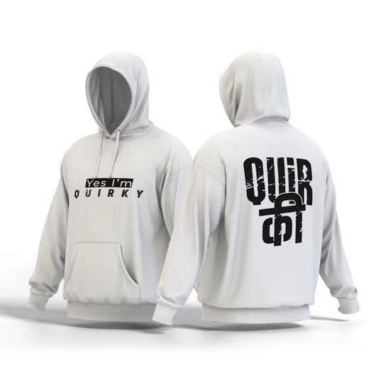 Quirky (White) - Unisex Hoodie