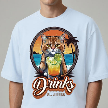 Drinks Well With Others - Oversized T-shirt