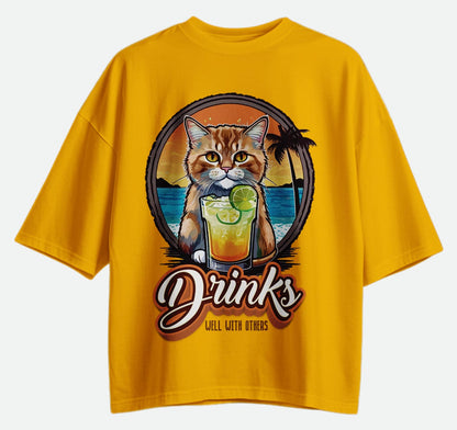 Drinks Well With Others - Oversized T-shirt