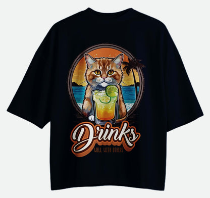 Drinks Well With Others - Oversized T-shirt