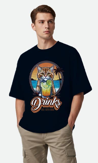 Drinks Well With Others - Oversized T-shirt