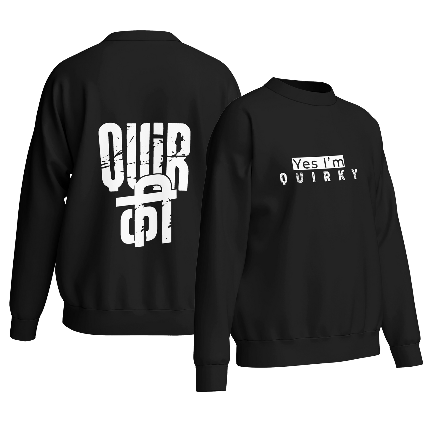 Quirky (Black and White) - Unisex Sweatshirt
