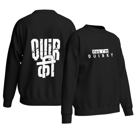 Quirky (Black and White) - Unisex Sweatshirt