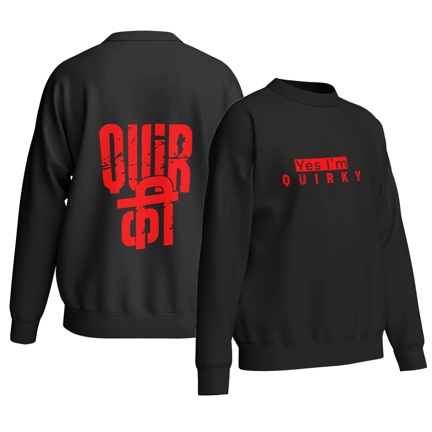Quirky (Black and Red) - Unisex Sweatshirt