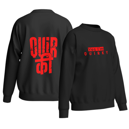 Quirky (Black and Red) - Unisex Sweatshirt