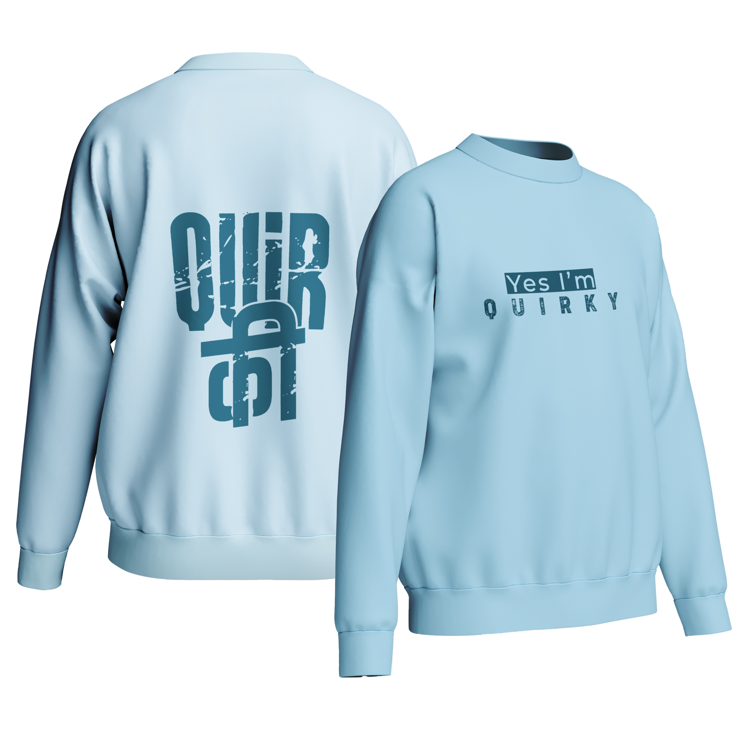 Quirky (Blue) - Unisex Sweatshirt