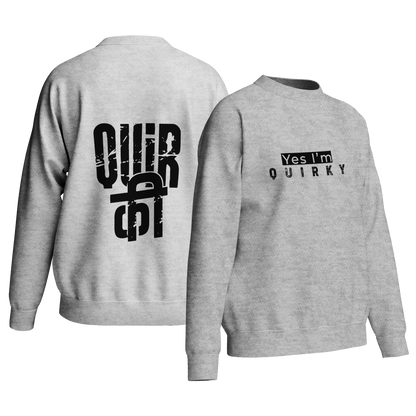 Quirky (White and Black) - Unisex Sweatshirt