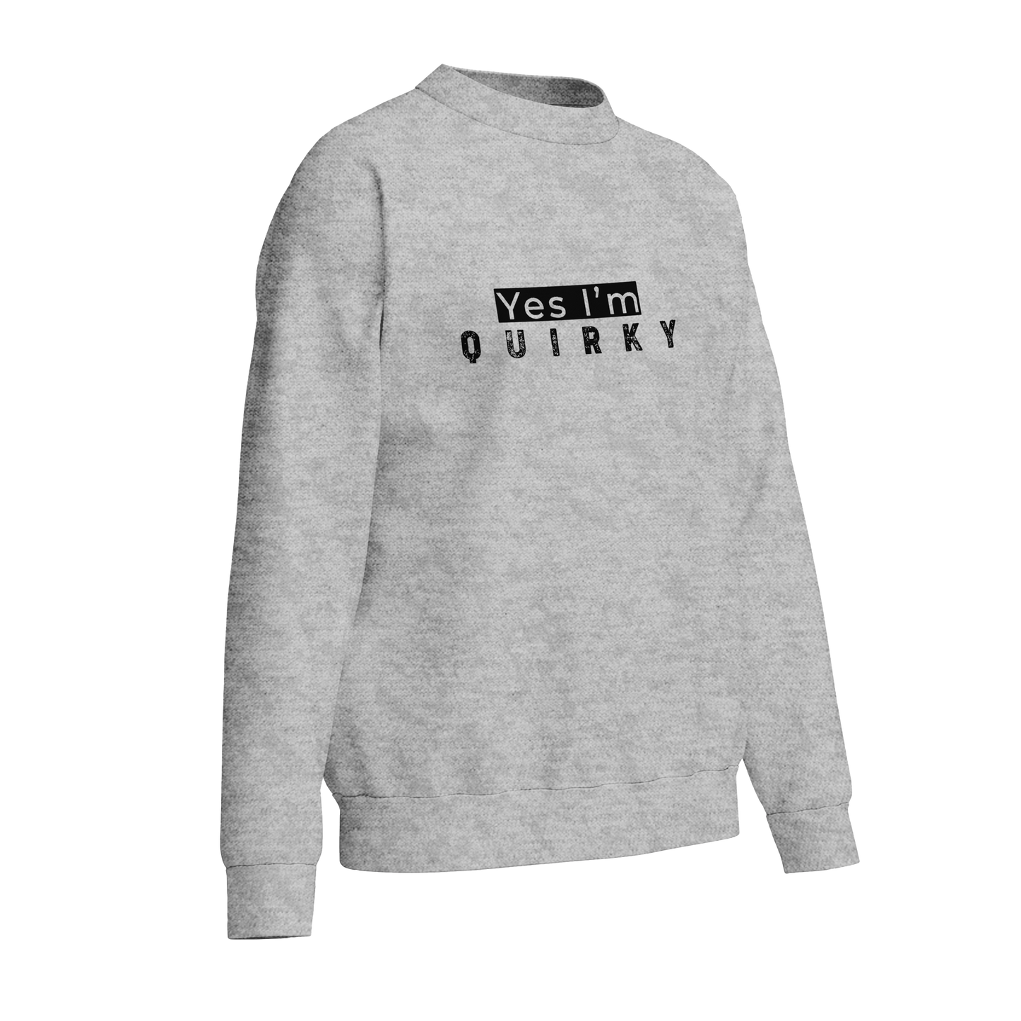 Quirky (White and Black) - Unisex Sweatshirt
