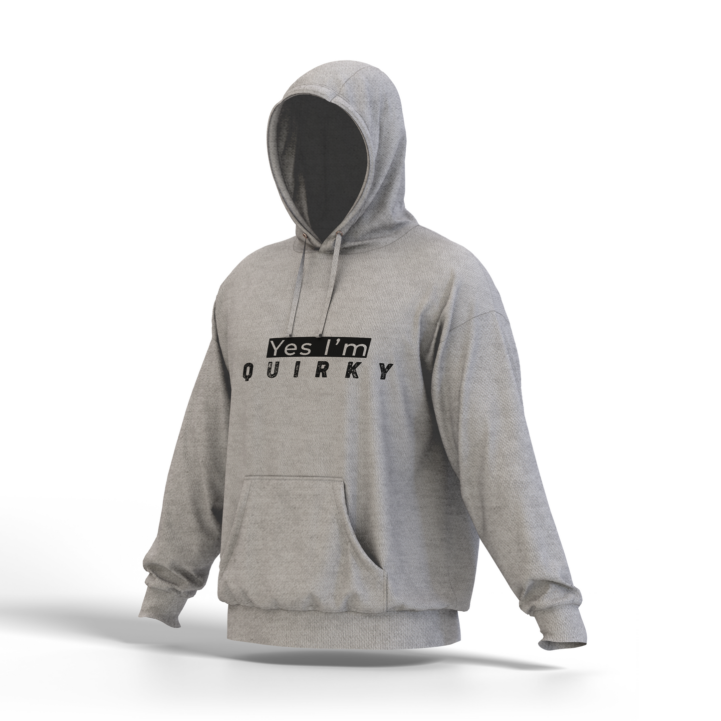 Quirky (Grey Melange) - Unisex Hoodie