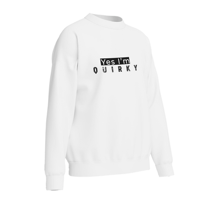 Quirky (White and Black) - Unisex Sweatshirt